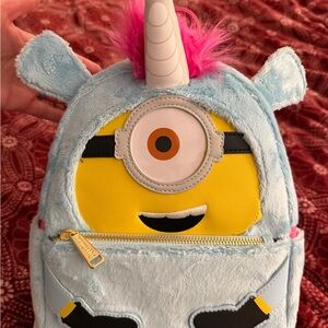 Loungefly Blue and Yellow Unicorn Minion Backpack